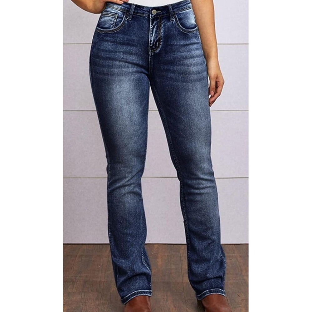 PEIHOT Women's Jeans Vintage Bootcut Jeans High Stretch Mid Rise Straight‎ New